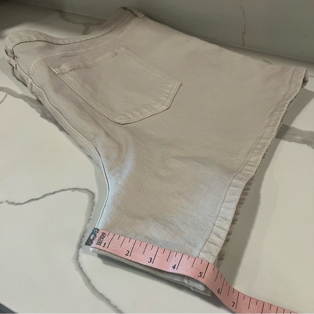 Abercrombie & Fitch women's The Dad Short High Rise‎ 37/24 beige jean shorts NWT - Picture 9 of 10